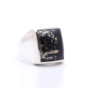 bague homme pyrite argent