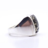 bague homme pyrite ardoise