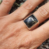 pyrite ardoise bague