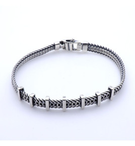 bracelet homme argent simple