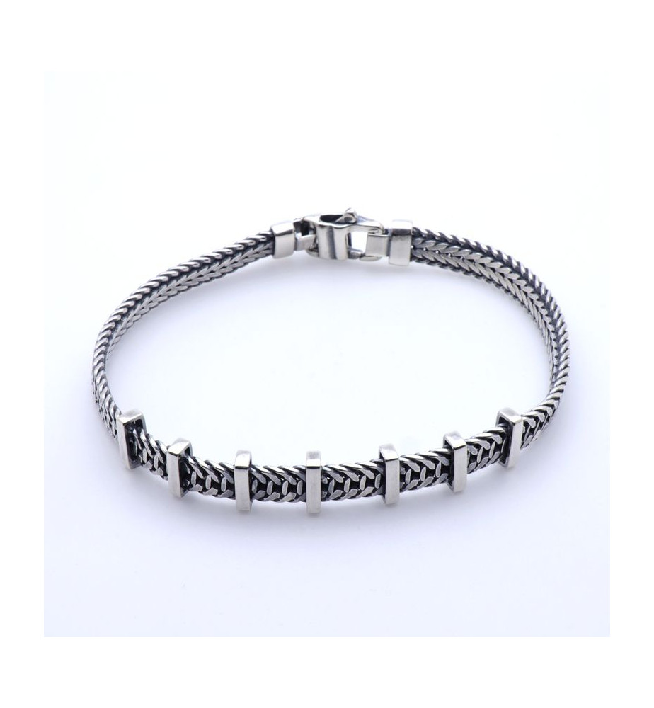 bracelet homme argent simple