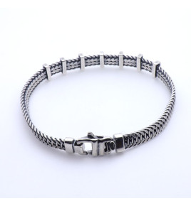bracelet homme argent maille