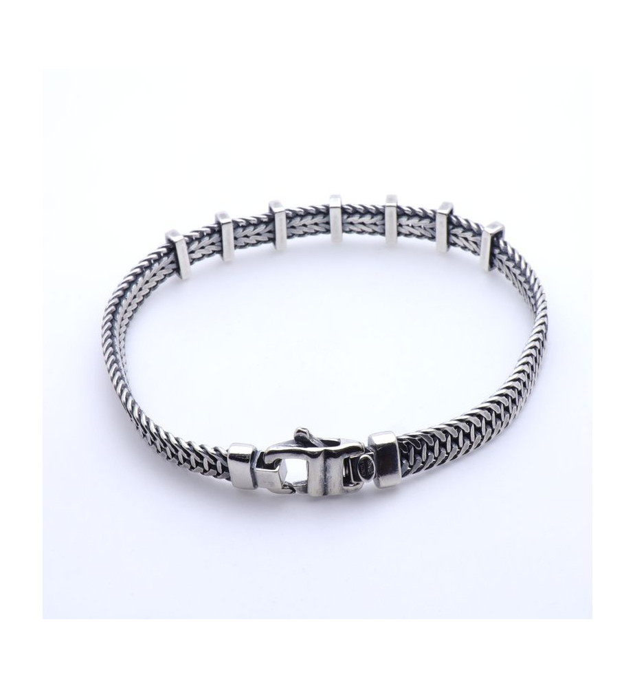 bracelet homme argent maille