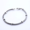 Bracelet homme en argent, maille ronde et creuse