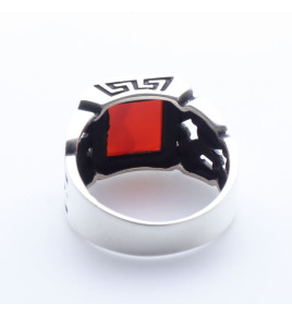 chevaliere argent pierre