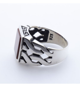 bague homme cornaline