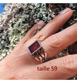 chevaliere homme cornaline