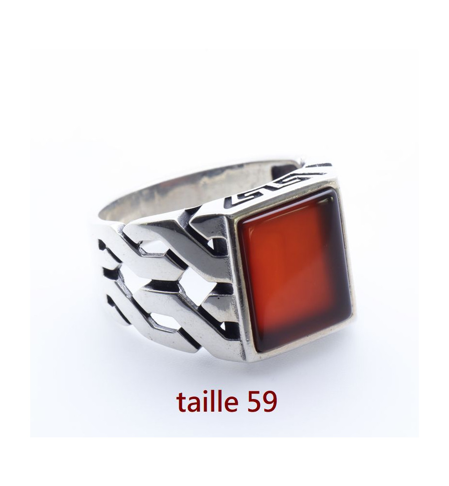 bague argent cornaline
