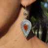 boucles d'oreilles argent cornaline