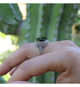 bague onyx femme
