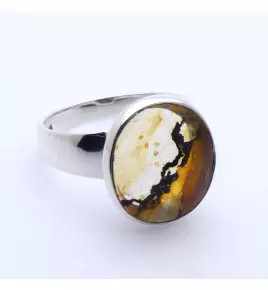bague argent avec pierre quartz