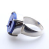 bague argent pierre bleu