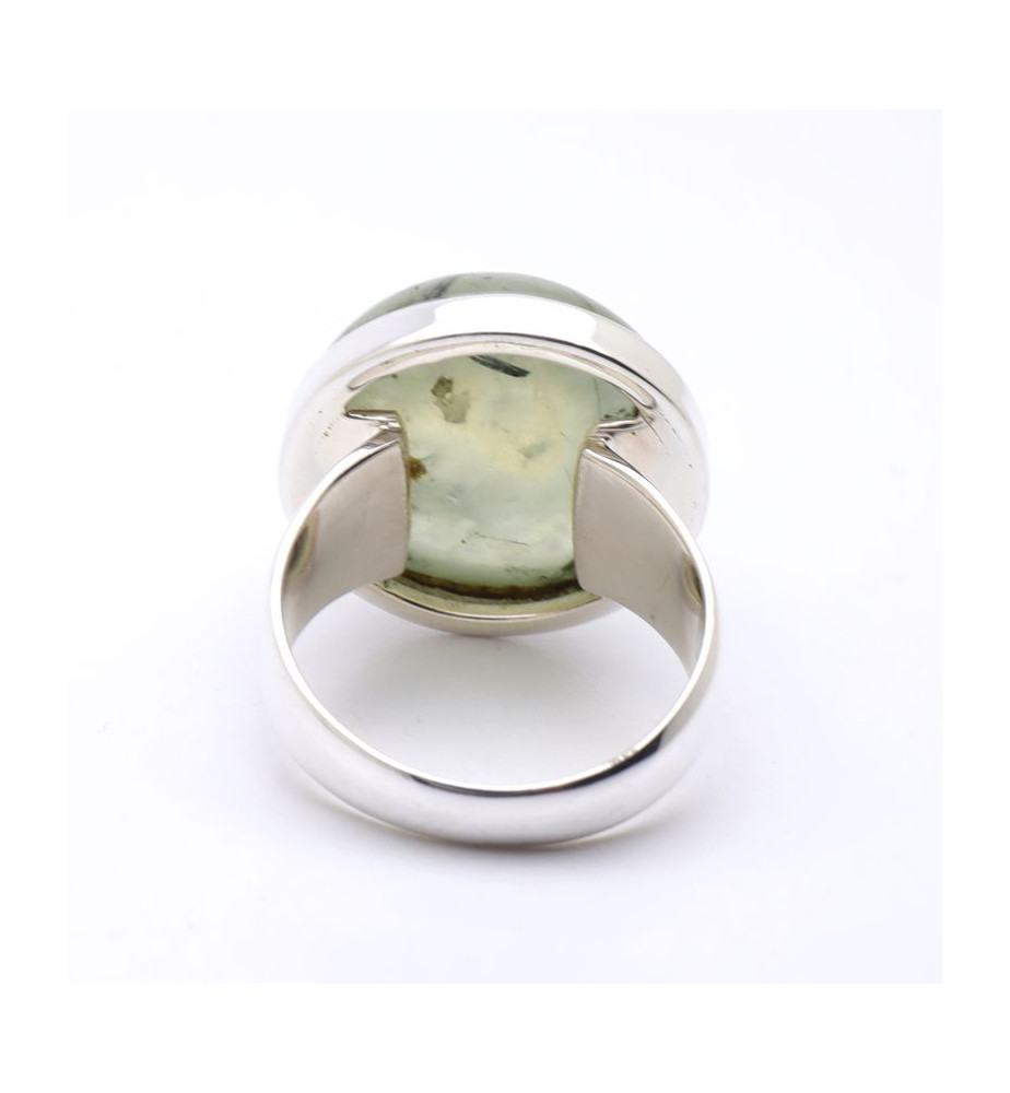 bague argent pierre verte