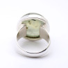 bague argent pierre verte