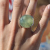 bague prehnite argent