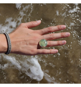 bague pierre de prehnite