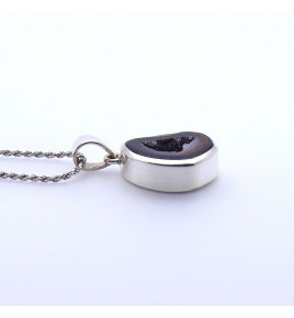pendentif geode quartz