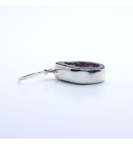 boucles d'oreilles pierre rouge