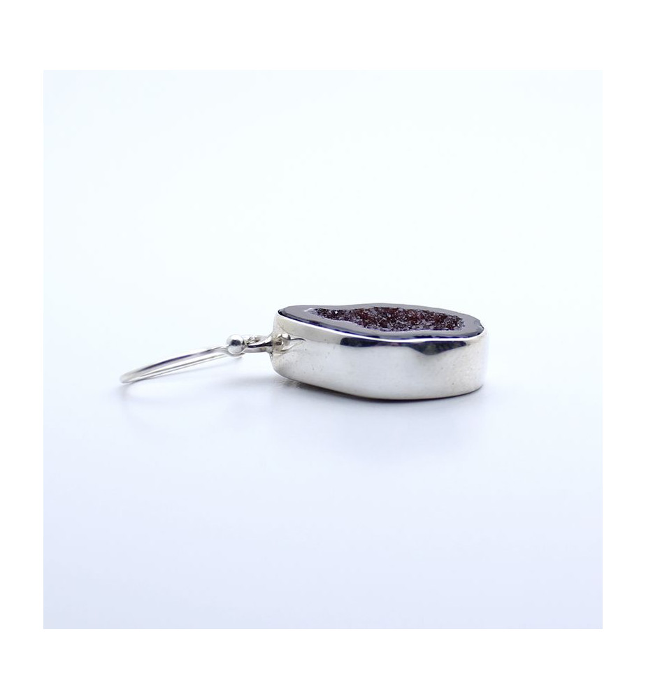 boucles d'oreilles pierre rouge