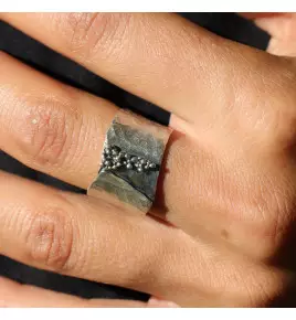 bague argent martelé femme