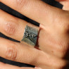 bague argent massif femme