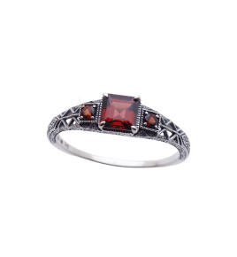 bague grenat vintage
