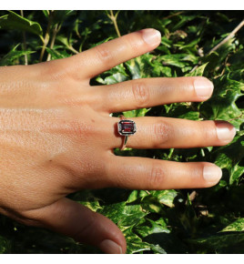 bague grenat femme