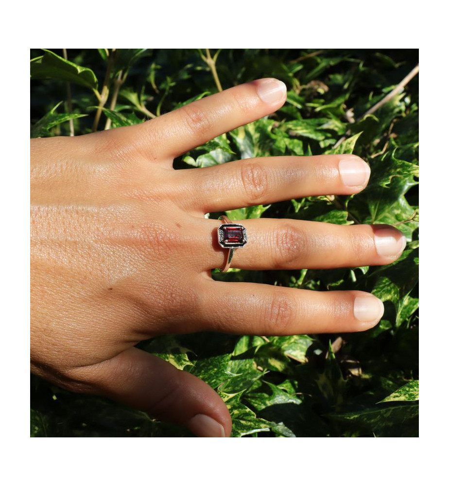 bague grenat femme