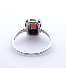 bague grenat argent