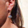 boucles d'oreilles argent grenat