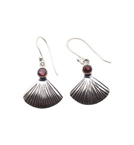 grenat boucles d'oreilles