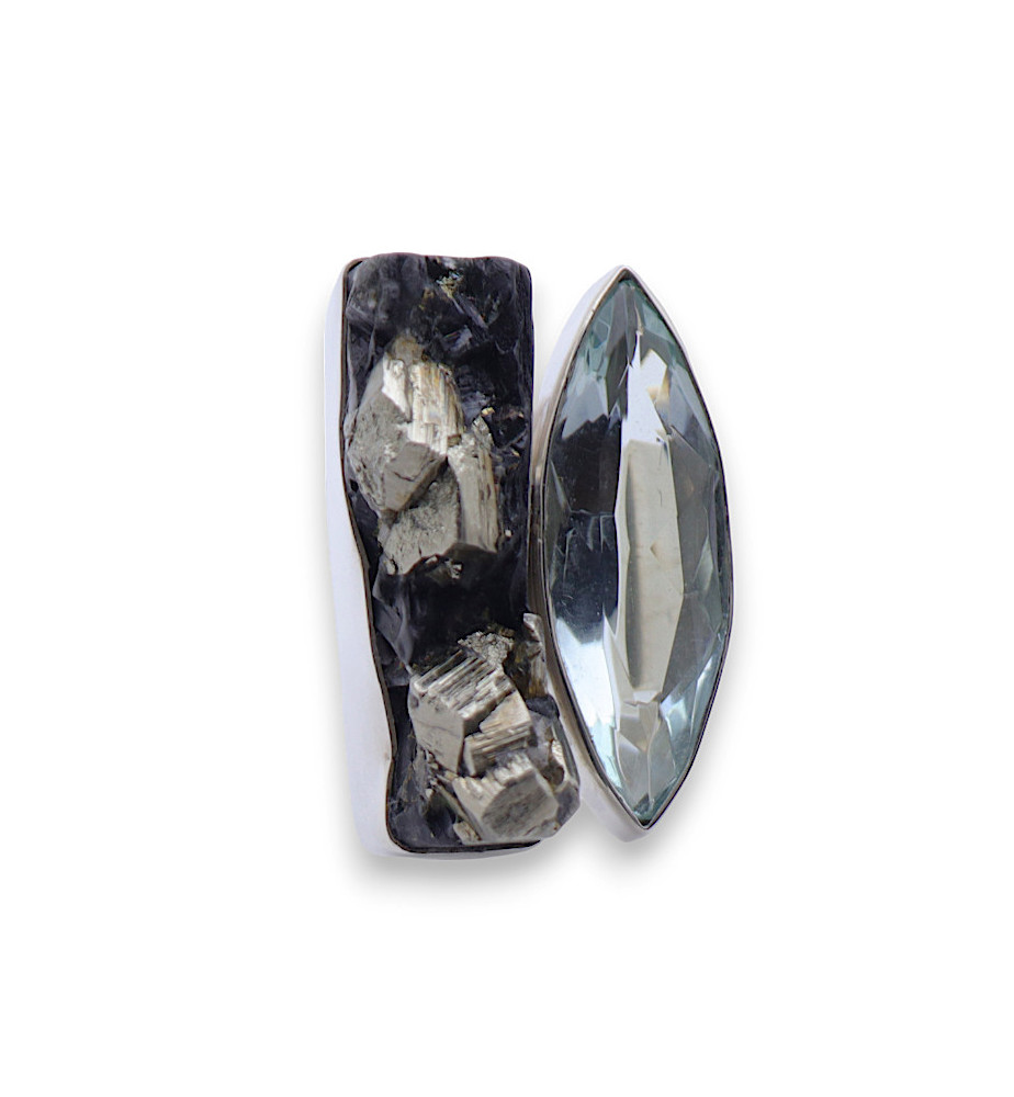 bague pyrite ardoise
