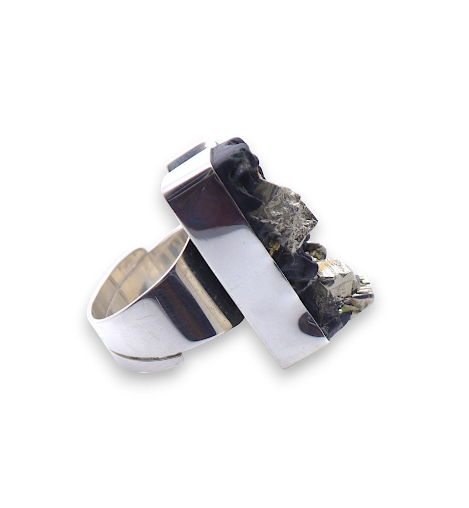 bague ardoise pyrite