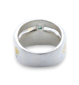 bague argent emeraude