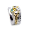 bague argent emeraude femme