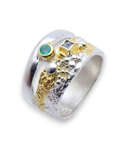 bague emeraude argent 925