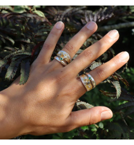 bague argent émeraude