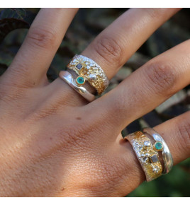 bague émeraude argent 925