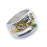 bague argent et diamant brut femme