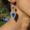 boucles d'oreilles en argent et lapis lazuli