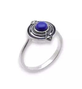 bague marcassite lapis lazuli