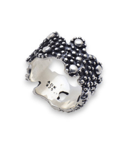 bague argent femme large