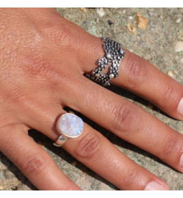 bague argent massif femme