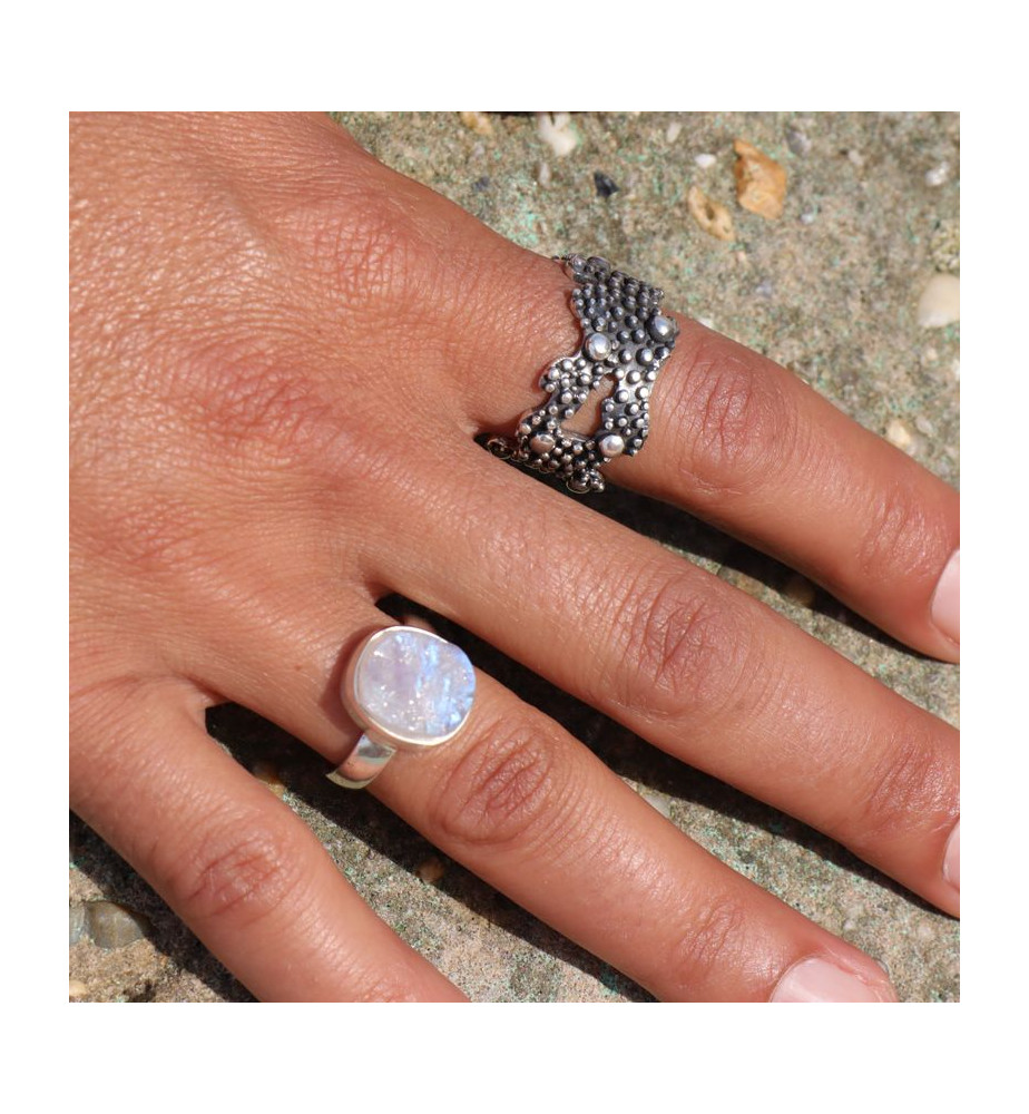 bague argent massif femme