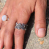 bague asymetrique argent
