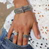 bague argent oxydée
