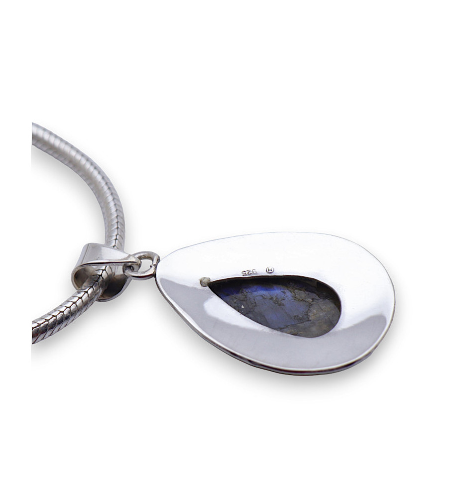 pendentif argent labradorite