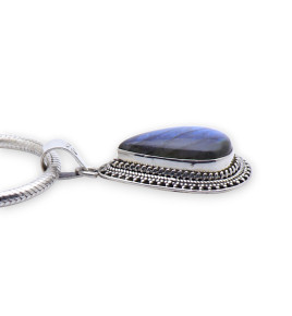 pendentif labradorite bleue