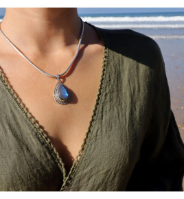 pendentif labradorite argent