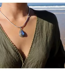 pendentif labradorite argent